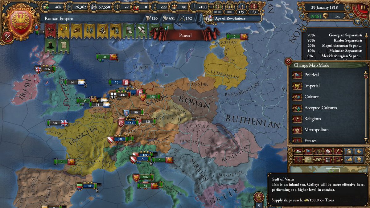 りょうちょう Ryotyo 折り紙 V Twitter Eu4でローマ帝国を再建すると元の国家の主要文化がローマ文化に変更 される この場合 ポーランドで再建したのでポーランド文化がローマ文化に変更されるため 絶対ローマじゃないところにローマ文化が再興される