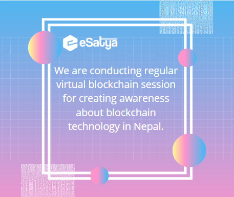 esatya_io's tweet photo. We are conducting regular virtual blockchain sessions for creating awareness about blockchain technology in Nepal.
#esatya #blockchain #companyintro #blockchaintechnology https://t.co/3HodmHC6NE