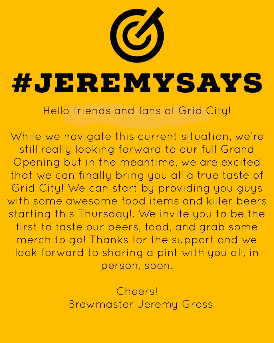 We’re excited to announce Our Not So Ideal, But Better Than Nothing-Grand Opening. Safely procure food and beer via outside pick up starting Thursday, April 23rd, from 12-8pm, you will be able to call in an order at 801-906-8390