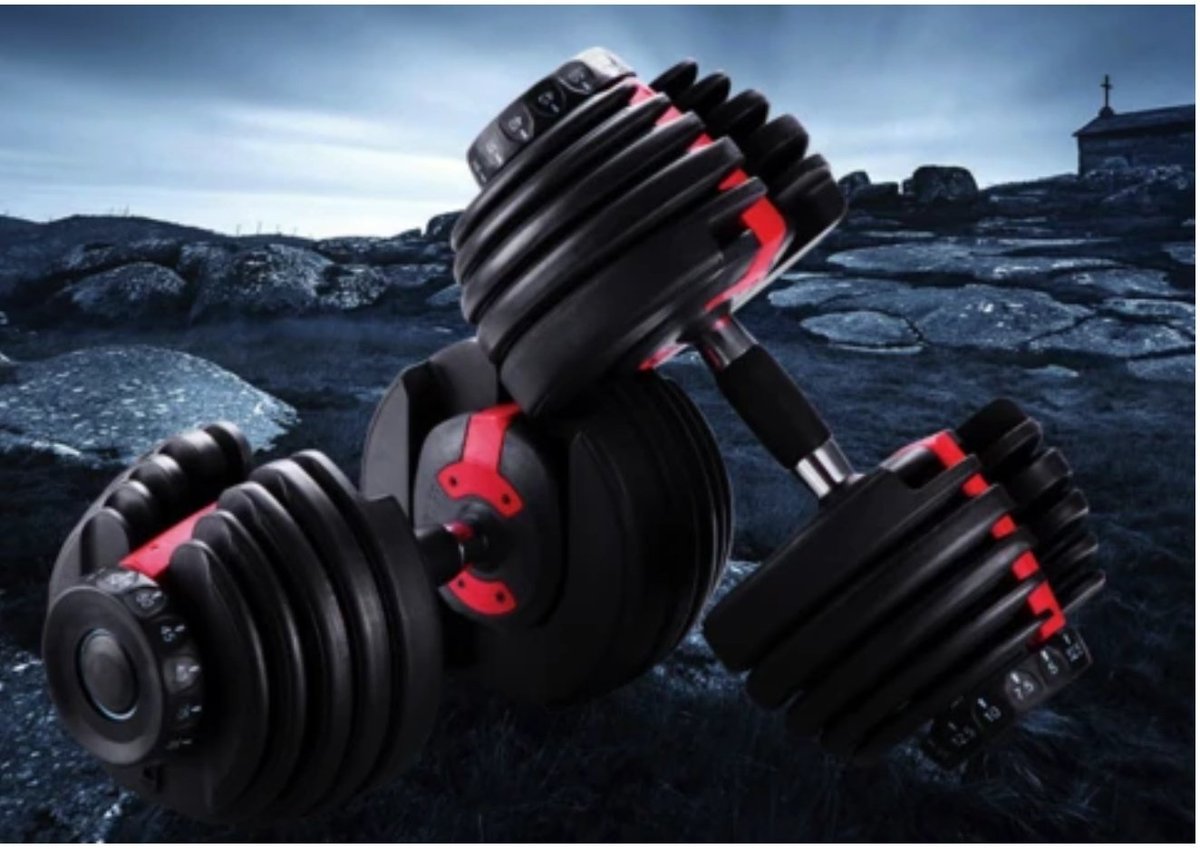 Upgrade2M's tweet image. Smart Power Lift Dumbbells are adjustable. Ideal for explosive exercises that work major muscles. This uniques smart design reduces a full rack of weights into a pair of dumbbells. #Dumbells #Weightlifting #Fitness #GymEquiptment #SmartFitness