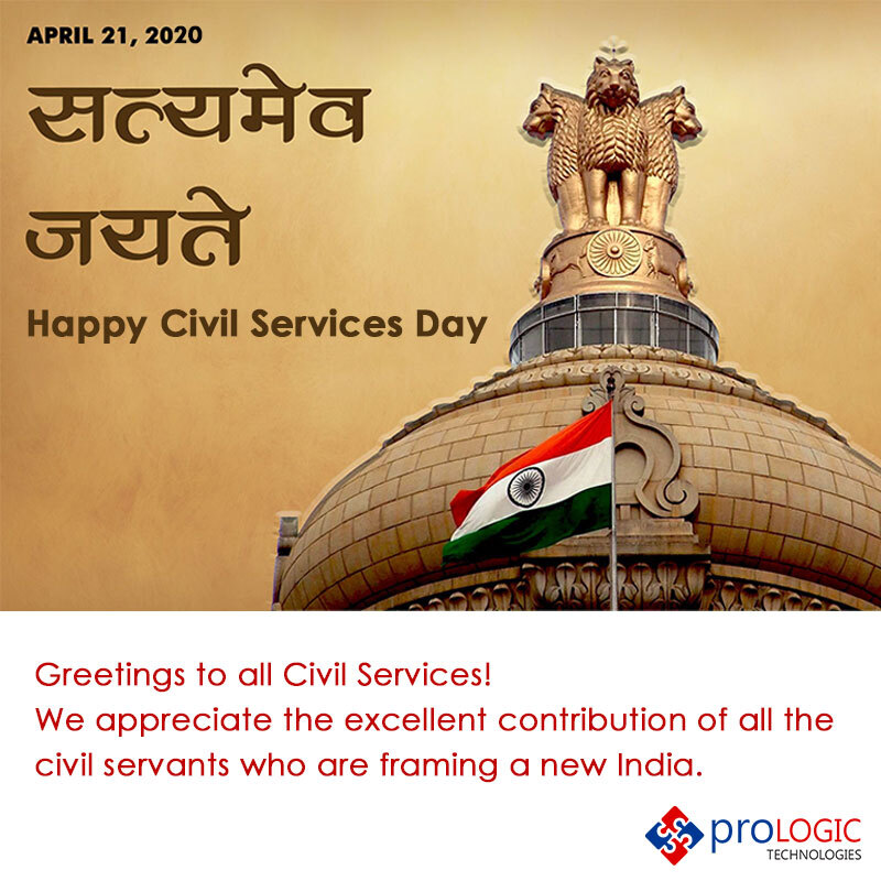 ProLogicTechno's tweet photo. Today on Civil Services Day, we salute the immense commitment by civil servants of our nation at this crisis situation. Thank you for all the hard work you do to make our lives better.
@PMOIndia @IASassociation #CivilServicesDay #CoronaWarriors #april21 #civilday #Covid19India https://t.co/VRi64IZyO2