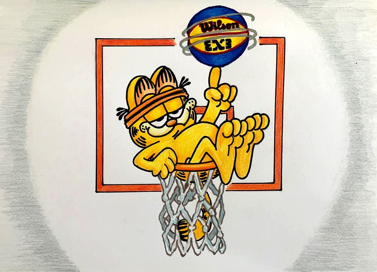 3X3BL's tweet photo. Garfield seems to be making the most out of #Lockdown thanks to this neat art by 3BLs #Voice, Aparna Rajkumar ⭐
#LetsGetGold🥇 https://t.co/6CJvNRDrci