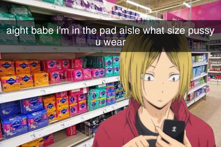 haikyuu characters as can you buy me pads texts: a thread