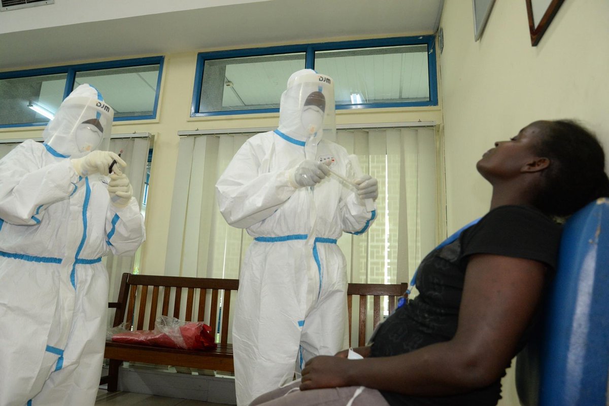 DoHMombasa's tweet photo. We have officially Kicked off our mass testing for the #COVID19 at the Port of Mombasa for  @Kenya_Ports staff. In the first phase, Officials from the @MombasaCountyKe Department of Health Services are targeting at least 1000 tests at the port. | @MOH_Kenya 

#KomeshaKorona https://t.co/Vfe5AQS18y