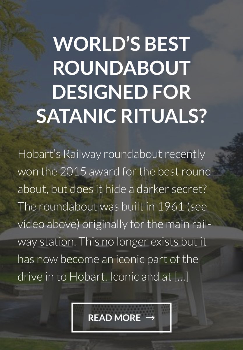 A long-running Satanic secret society called the Reachers features prominently on chunderfist69’s site. Sue Hickey (the “Orator”) and Ron Christie are supposedly members of the group. The Railway Roundabout in Hobart is said to be a site of spiritual significance for them