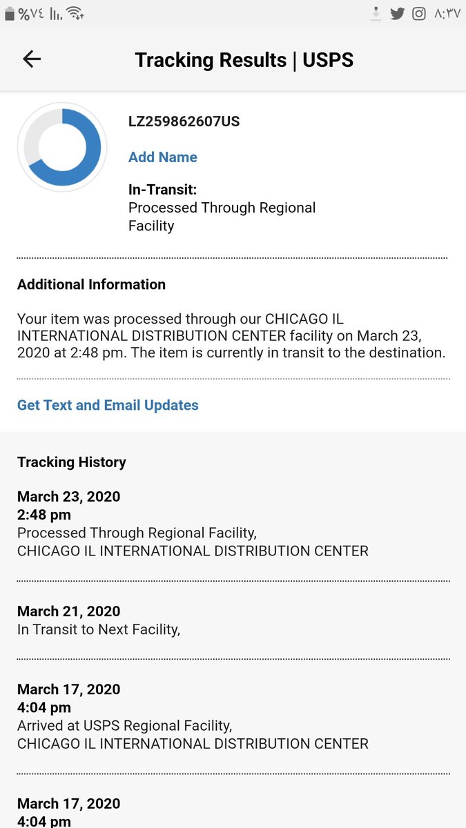 sali10149's tweet photo. @USPSHelp Hello                                                                                       
I have a shipment that you have available from date March 23 not arrived at my destination https://t.co/bi8HxdUoHg