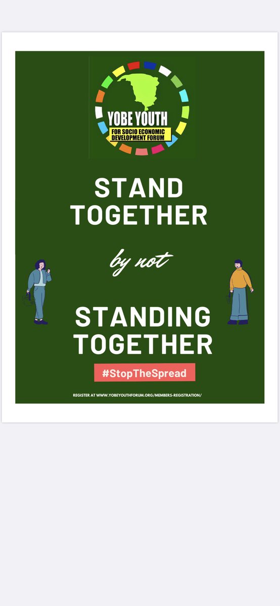 Observe social distance. “Let’s stand together by not standing together”. #StopTheSpreadOfCorona
