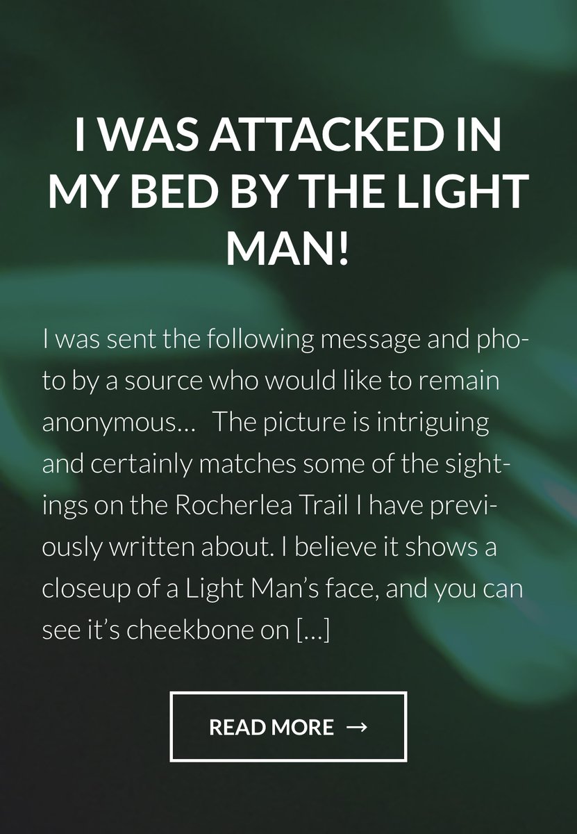 The sinister old Rocherlea Trail is explored in a post from 2015. It’s believed a figure known as the Mowbray Light Man terrorises people who dare to venture down the trail at night