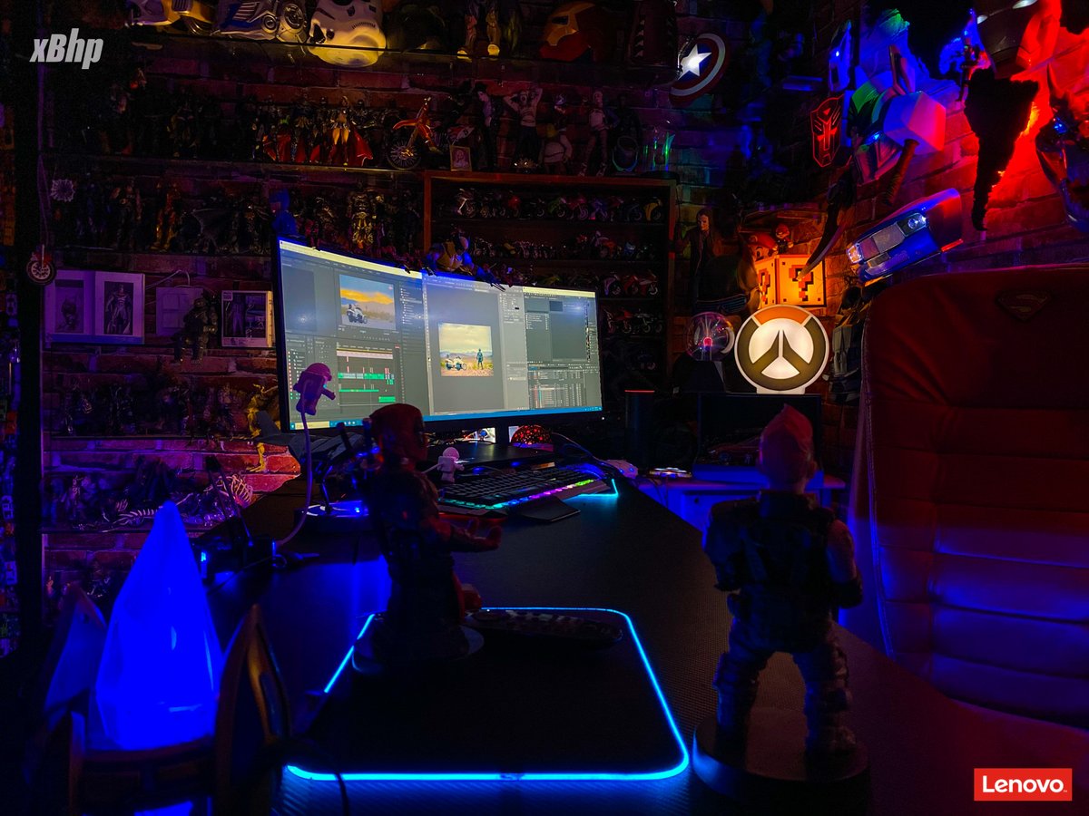 xBhp's tweet image. A monitor so big that you can view 3 full windows at once; check out the @Lenovo_in #ThinkVision #P44W Curved HDR Monitor; connect it with a powerhouse like the #Lenovo #ThinkPad P1 laptop, and you can run some really resource-intensive applications without breaking a sweat!