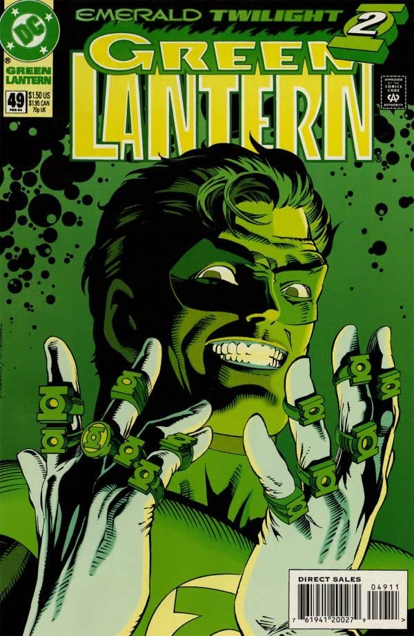 Since everyone is enjoying this thread, here are some other favorites! Hard to forget Green Lantern #49 by Darryl Banks and Romeo Tanghal with a story by the inimitable  @ronmarz! This scared the shit out of me when I was little! That's a good cover!