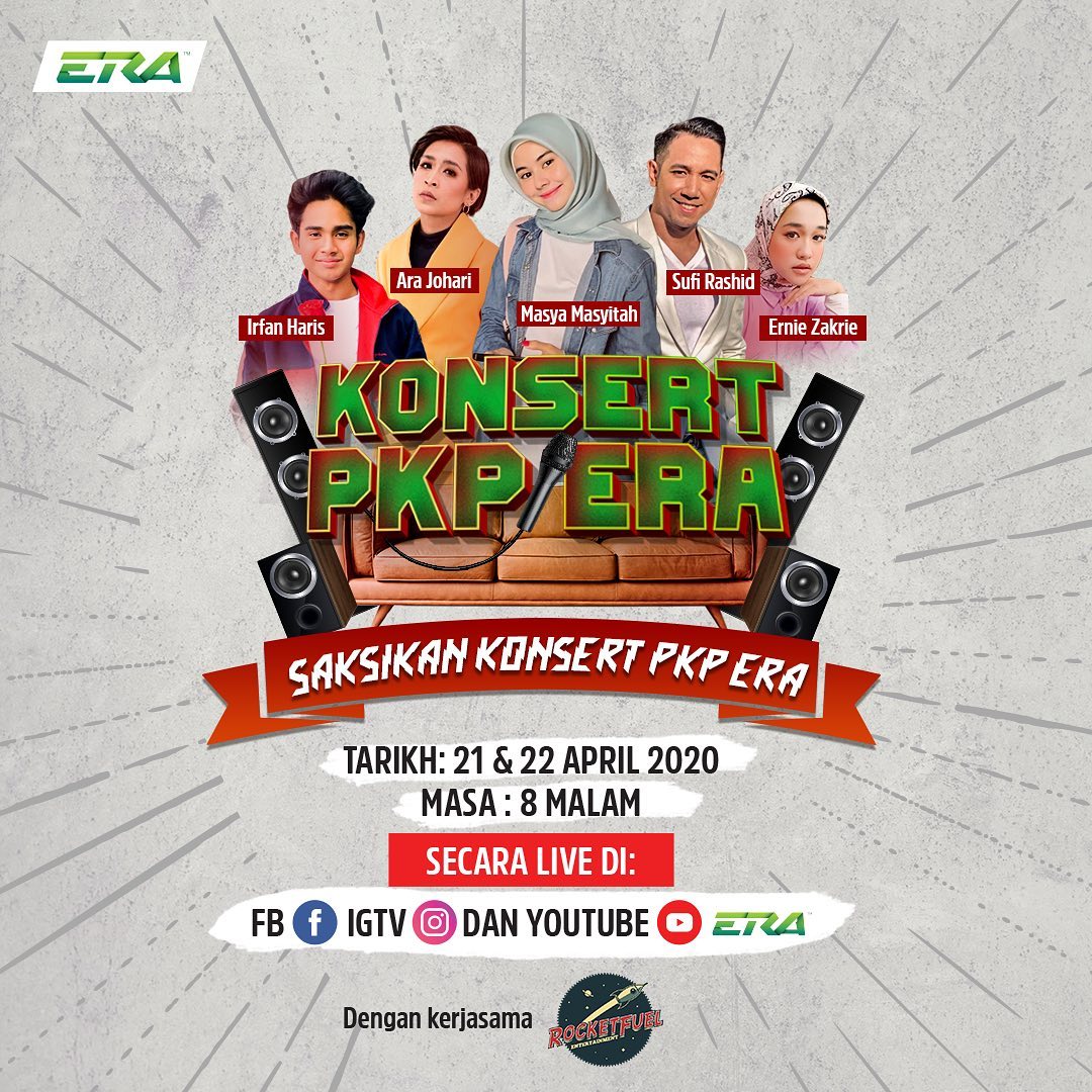 Saksikan Konsert PKP Era jam 8 malam ini di Facebook, IGTV dan Youtube ERA. Ara bersama rakan artis yang lain akan menghiburkan korang. Selamat berhibur!🧚‍♀️
.
<a href="/AraJoharii/">BabyRimau 🐯</a> <a href="/ERAdotje/">ERA - Muzik Hit Terkini</a> <a href="/rocketfuelent/">Rocketfuel Entertainment</a> @joeprcinternational #arajohari #warkahuntukku #bungaAJ #pakuAJ #racunhatiAJ