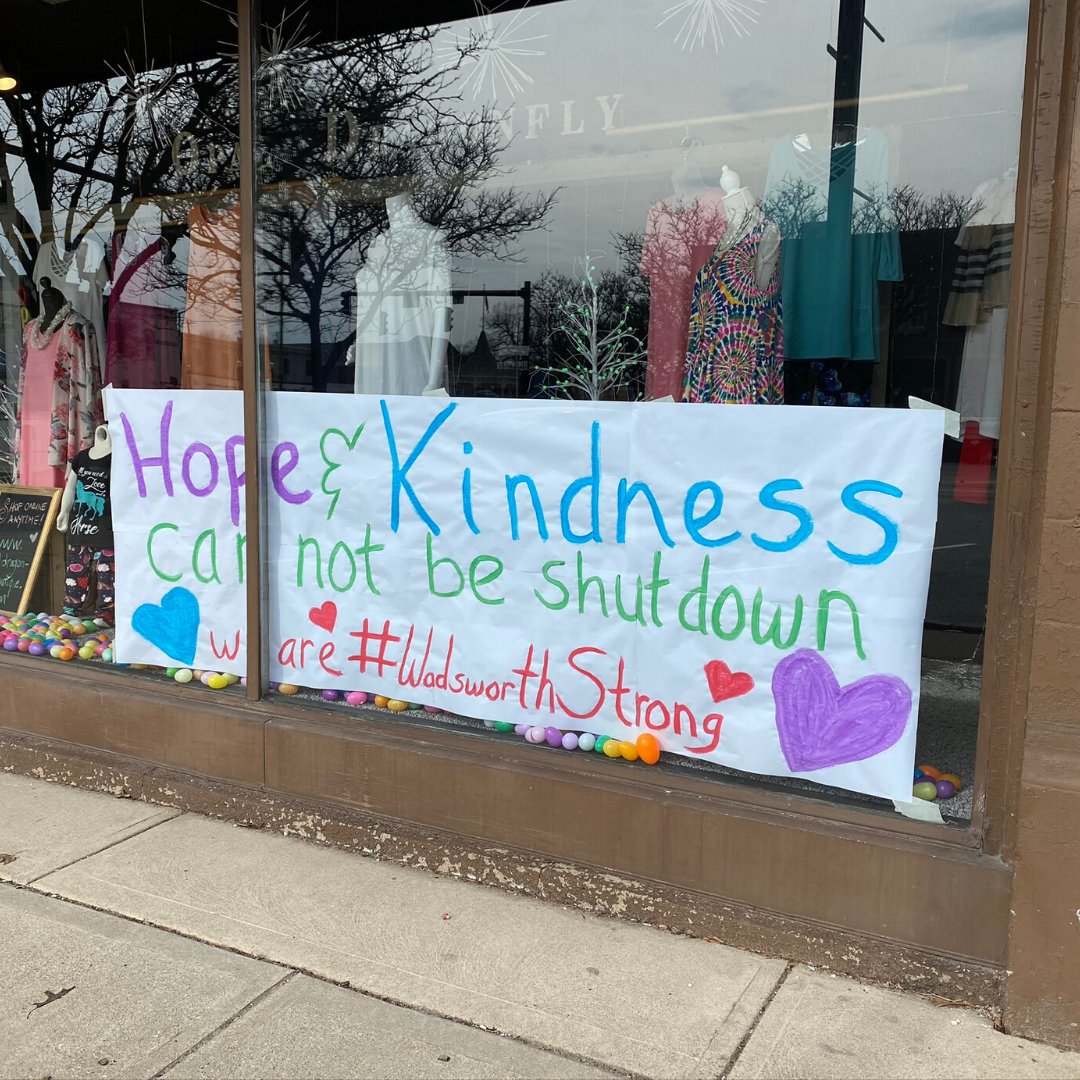 Be hopeful.⠀
Be kind.⠀
⠀
#WadsworthPosterProject⠀
⠀
⁣🎨: Opal Dragonfly Boutique⠀