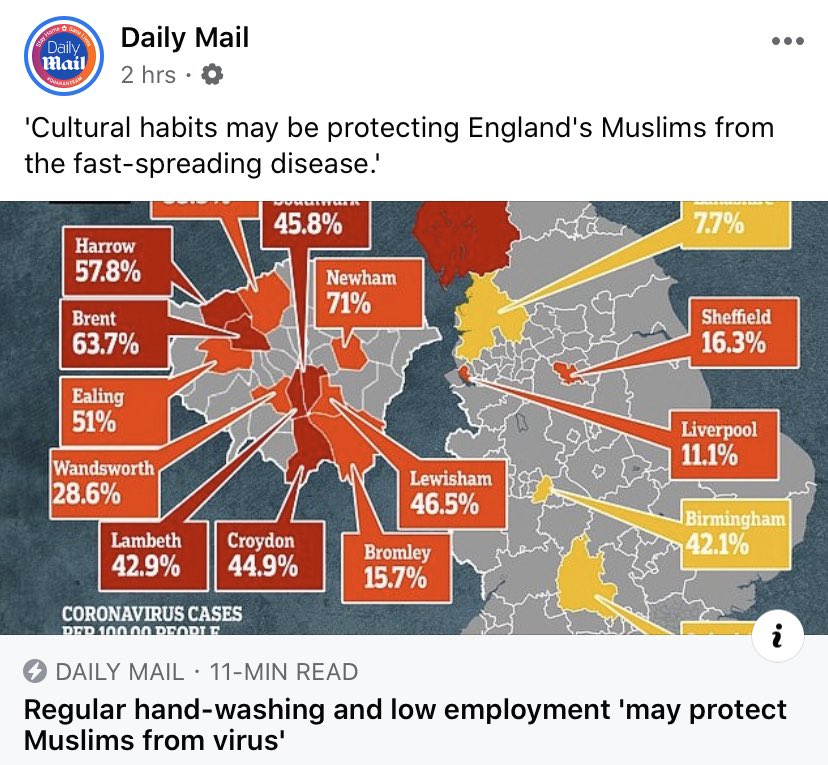 ‘low employment may protect muslims’ there’s a pandemic going on and all the British media is doing is inciting hate #DontBuyTheMail #dontbuythescum