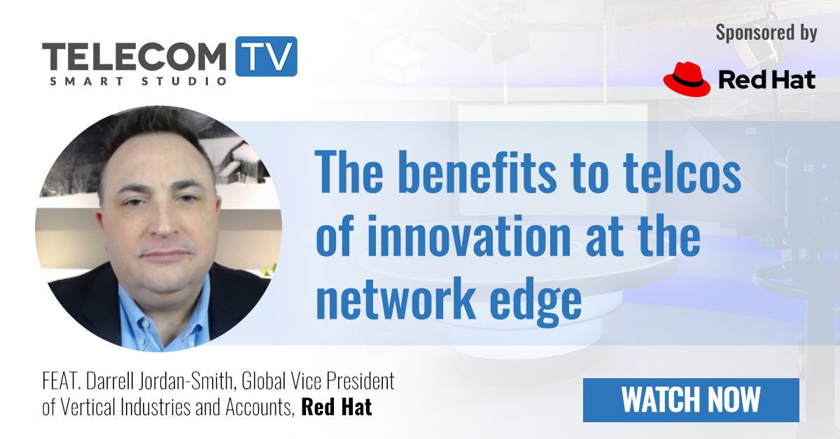 TelecomTV's tweet photo. Where are CSPs on their journey to the Edge? Watch Darrell Jordan-Smith @RedHatTelco now on: https://t.co/3DCpwGXPv4 #OSPchannel #EdgeComputing #CloudServices #5G https://t.co/OM7TJuWK2q