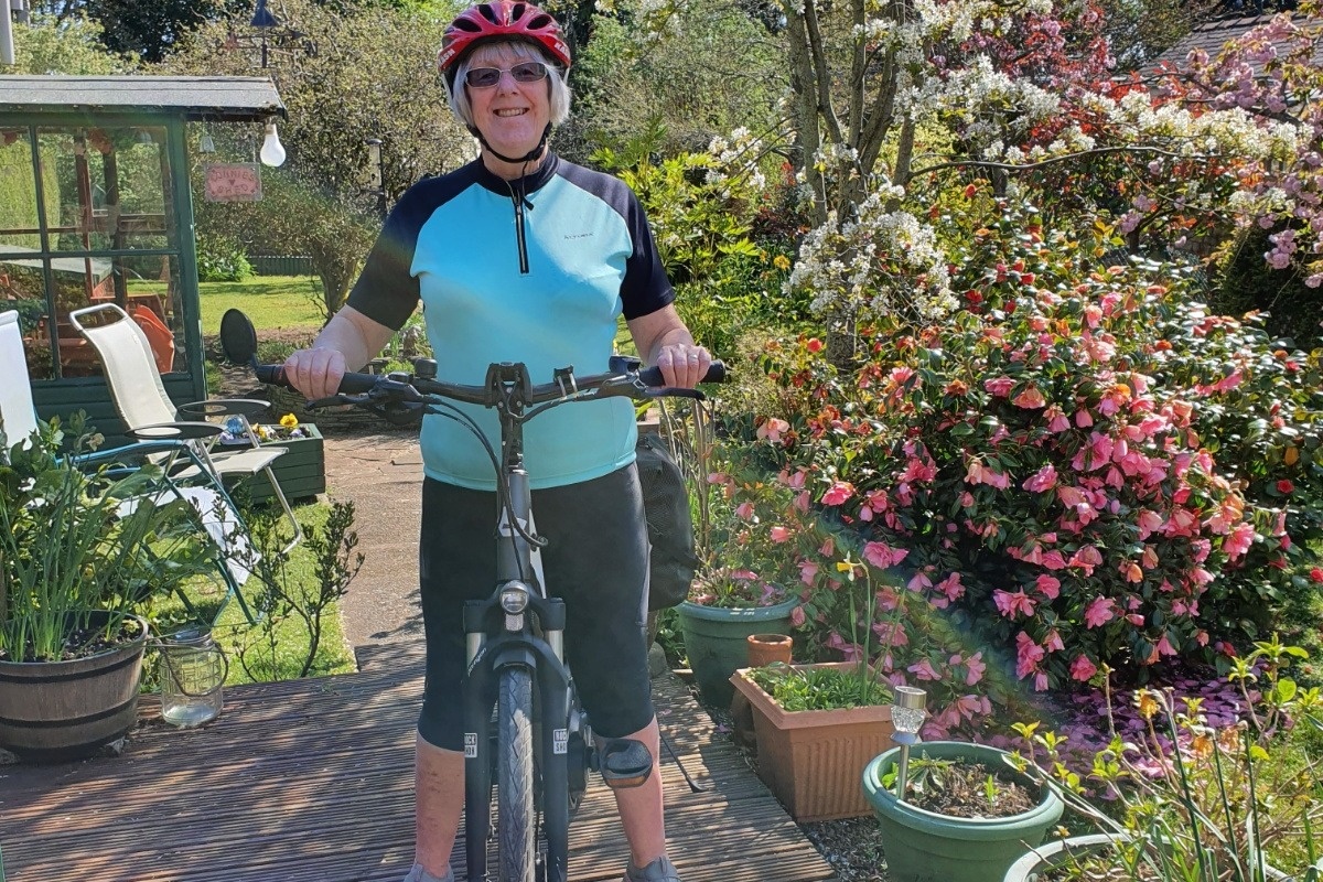 ActiveCumbria's tweet photo. STAY IN WORK OUT | Sheila emailed us to tell us about her #StayInWorkOut challenge. 

Now over 70 whilst shielding at home, Sheila has decided to do a virtual bike trip to Rome for the NHS &amp; Marriage Care. 

Read about Sheilas trip here: https://t.co/Mj2TLyAHmm https://t.co/TNer6lUSFv