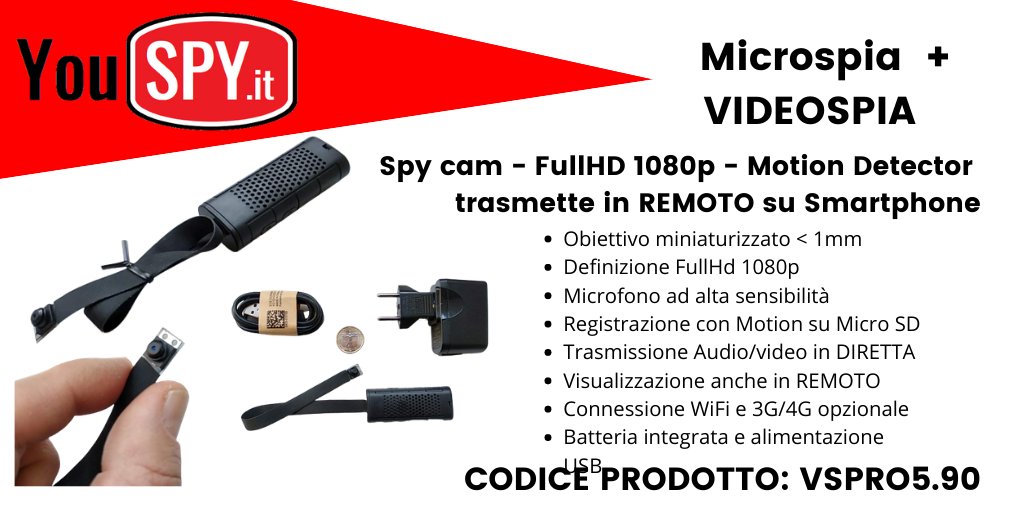 YouSpyit's tweet photo. Dispositivi investigativi: IL TOP DI GAMMA
VideoSpia, microspia, spy cam dalla qualità eccezionale, al di sopra di qualunque altro prodotto del settore.
https://t.co/zIwQ4RiC34
.
.
#spycam #microspia #investigatore https://t.co/xz80wljTD3