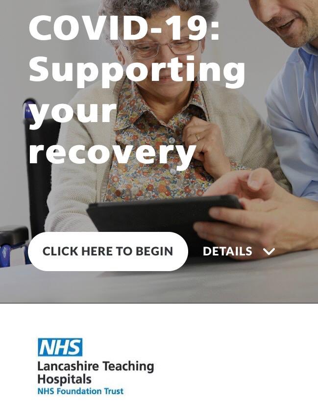 Delighted to launch our #COVID19 patient resource: “COVID-19: Supporting your recovery” This web-based resource is free for all to access from home following hospital discharge. Aimed to support ongoing patient rehabilitation. covidpatientsupport.lthtr.nhs.uk