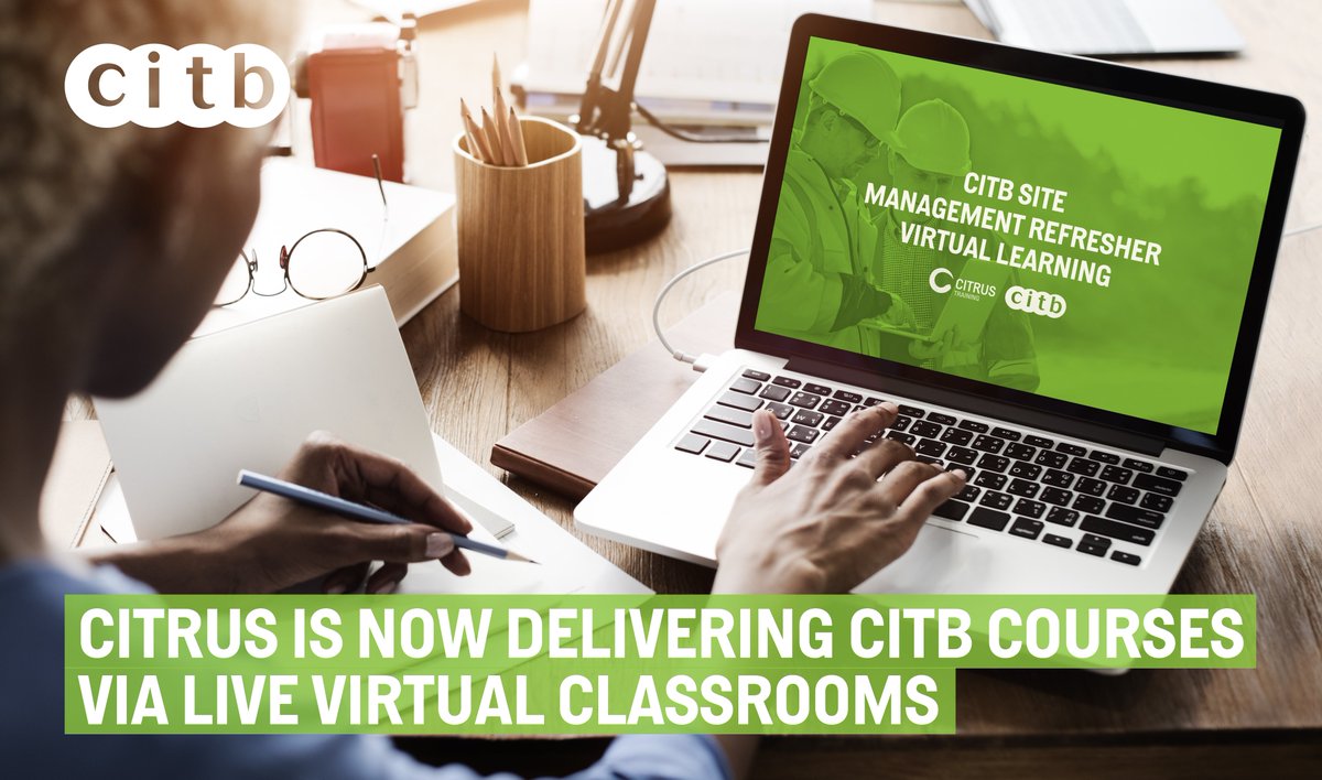 CitrusTraining1's tweet photo. Citrus Training are now able to offer @CITB_UK  HSA, SSSTS &amp; SMSTS Refresher Courses via live virtual classroom learning. Dates are now live, and the first courses are being delivered this week! To book onto a course or to find out more: https://t.co/KsjQYByBVS

#virtualtraining https://t.co/HLaFMuV761