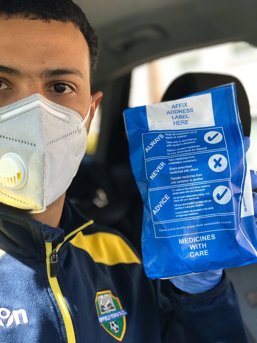 SheffieldTownFC's tweet image. @SheffieldTownFC working hand in hand with the NHS helping our community to deliver prescriptions to vulnerable patients during the COVID-19 pandemic.#StayHome #VolunteersAgainstCovid19
 #SheffieldtownFC #NHS #NHSThankYou #COVID19 #ProtectTheNHS #SlowtheSpread #StayHomeSaveLives
