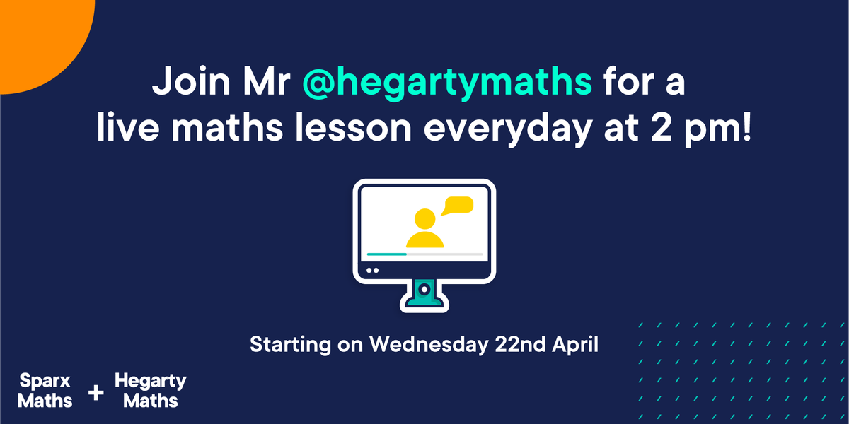 Our first #SparxFamily #LiveLesson will take place this week on Wednesday at 2pm with @hegartymaths! This lesson is designed for any Yr 11 students wanting to bridge the gap between GCSE and A level #maths. Join Colin on #YouTubeLive via: youtube.com/user/HEGARTYMA… #BetterTogether
