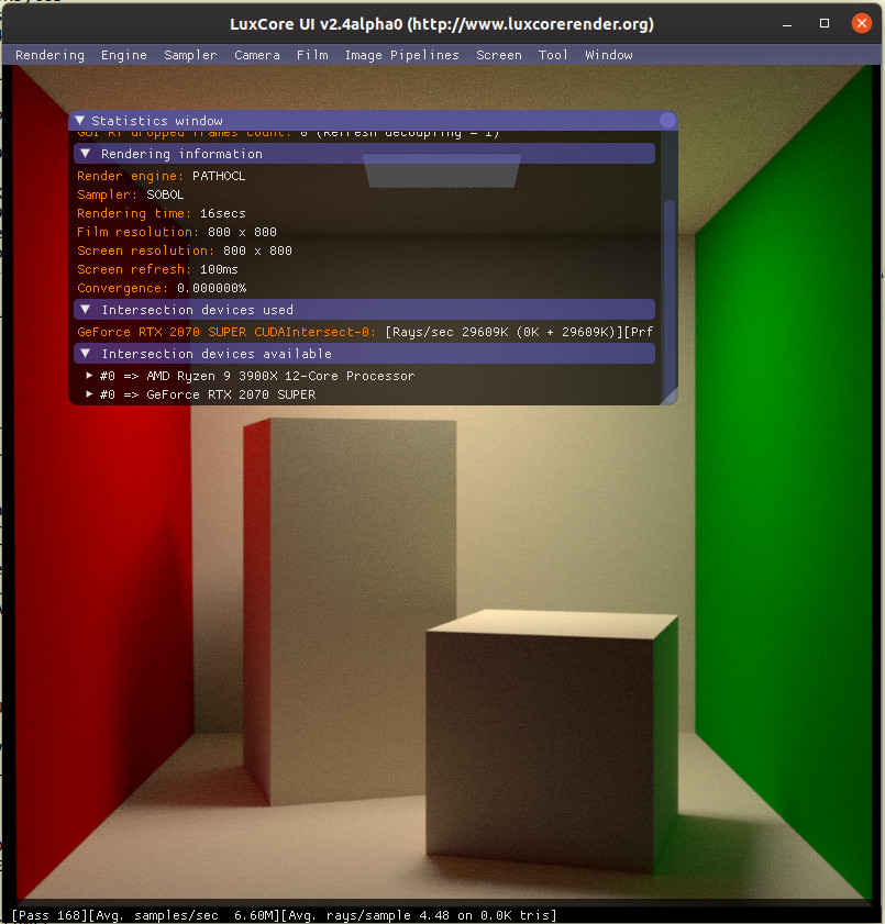 Dade916's tweet image. We have done the very first CUDA rendering with #LuxCoreRender. This is a major milestone for the project and opens the door to a lot of CUDA specific features (#RTX, out of core rendering, etc.). We do now support CPU and/or #OpenCL and/or #CUDA rendering.