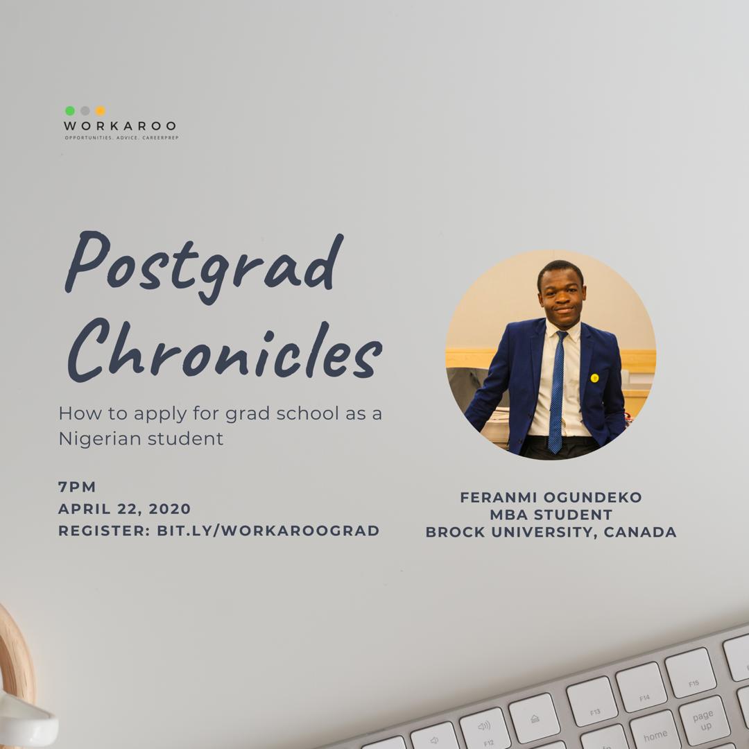 scouthappy_com's tweet photo. Are you interested in doing your Masters and PhD abroad?
Have you been applying for your postgraduate studies with little success?
Register at https://t.co/dC9PnuqG5H to attend #PostgradChronicles with @FeranmiOg and learn how to successfully apply for grad school. https://t.co/scvegySQ1L