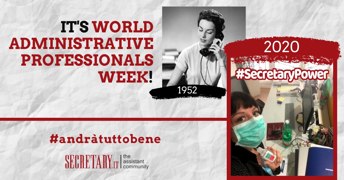 “Essere un'#Assistente nel 2020 comporta #resilienza:
è armarsi di mascherina e disinfettante e non avere paura di lavorare con il cuore e il sorriso per supportare azienda e Manager. #ILoveMyJob, sempre!" - Emanuela Manca, EA &amp; PA to Chair and CEO Bancomat S.p.A.
#SecretaryPower