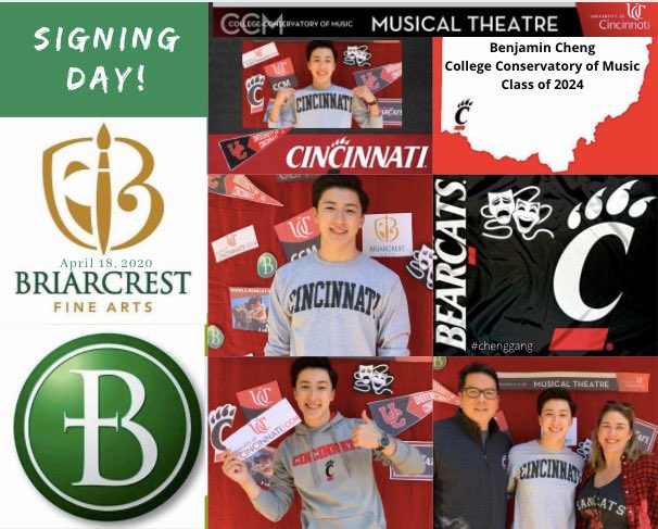 Benjamin Cheng (@broadwaybenji) on Twitter photo Celebrating my acceptance and commitment to the <a href="/UC_CCM/">CCM @ Univ of Cinti</a>, University of Cincinnati College-Conservatory of Music. I'm looking forward to the next four years as an MT major! Go Bearcats!!! ❤️🖤❤️🐾
#bearcatsbound #ccm #briarcrest #audienceofone #chenggang #memphis #benjamincheng Celebrating my acceptance and commitment to the <a href="/UC_CCM/">CCM @ Univ of Cinti</a>, University of Cincinnati College-Conservatory of Music. I'm looking forward to the next four years as an MT major! Go Bearcats!!! ❤️🖤❤️🐾
#bearcatsbound #ccm #briarcrest #audienceofone #chenggang #memphis #benjamincheng