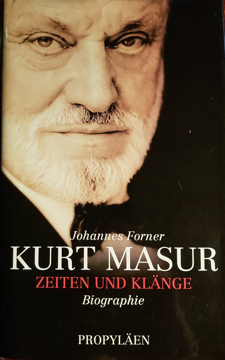 > But first I'll tell an anecdote, which I took from the biography of the German conductor Kurt Masur, written by Johannes Forner, published in 2002. The topic of this story is the influence of a great spirit, great personality in a musical performance. Here the great >