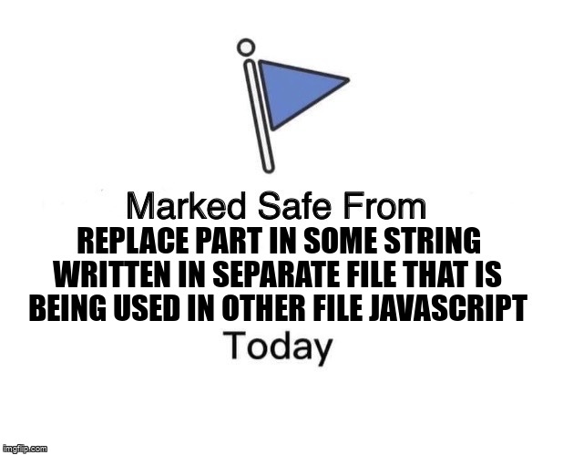 overflow_meme's tweet image. Replace part in some string written in separate file that is being used in other file javascript stackoverflow.com/questions/6133… #reactjs #templatestrings #javascript #json