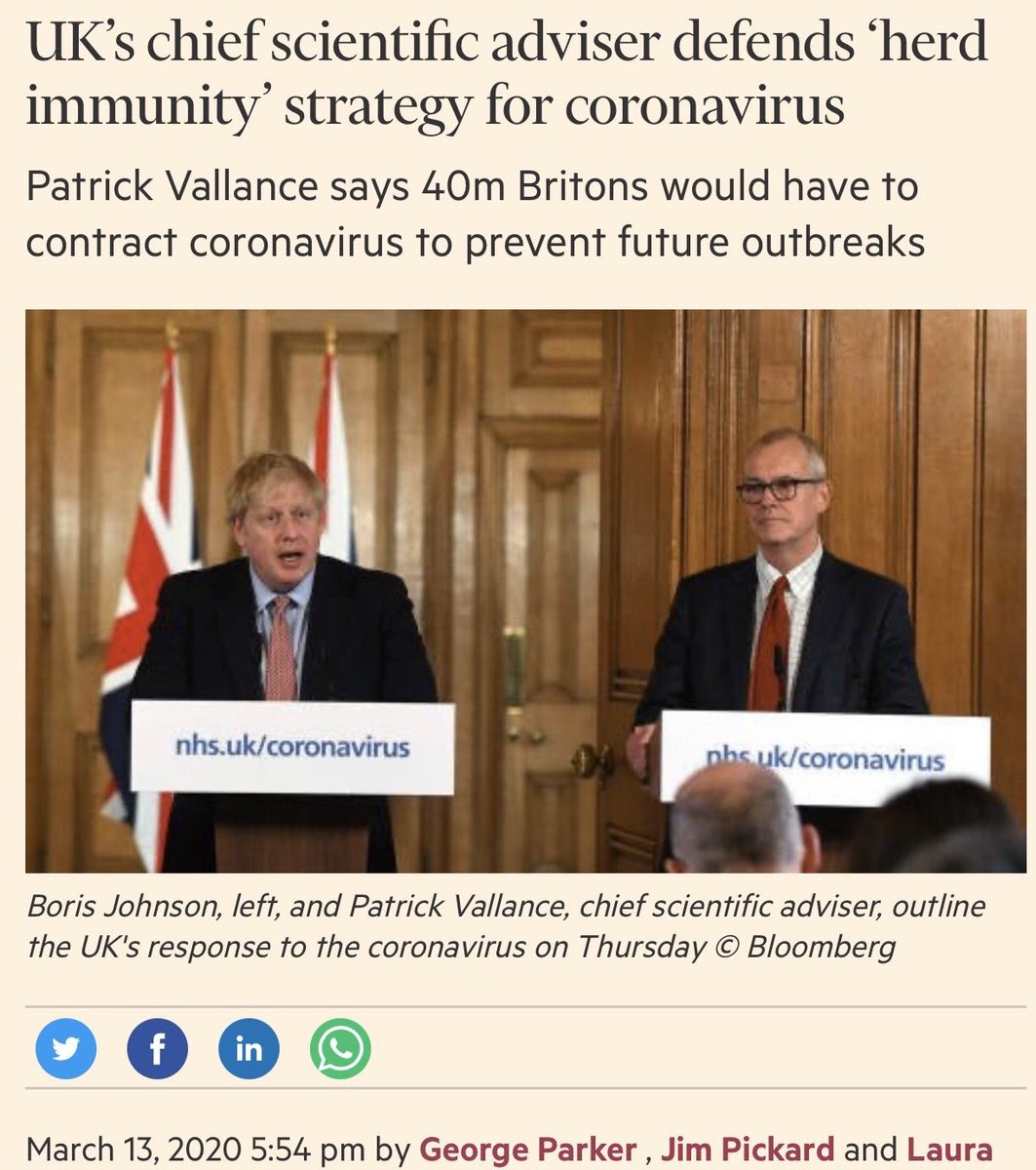 Suddenly, it became clear that the loose thread that I’d stated gently tugging on - like that unsuspecting character in the Hitchcock film – was connected to one of the most controversial strategies attempted by any country in response to the  #COVID19 pandemic: herd immunity. /5