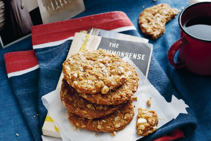 Have you been #isolationbaking like us? 👩‍🍳 Why not try this new spin on a much-loved classic - Honey Macadamia #AnzacBiscuits! Recipe by <a href="/taste_team/">taste.com.au</a>: bit.ly/34RZyuI