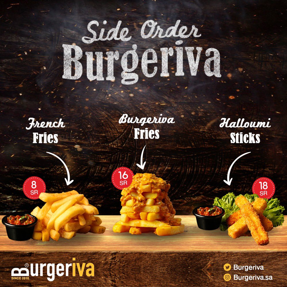Burgeriva's tweet photo. لا تنسى تطلب فرايز #برجريفا و الحلومي ستيك #الطعم_لايقاوم🍟🤤 #توصيل_مجاني https://t.co/9ncYo1dKED