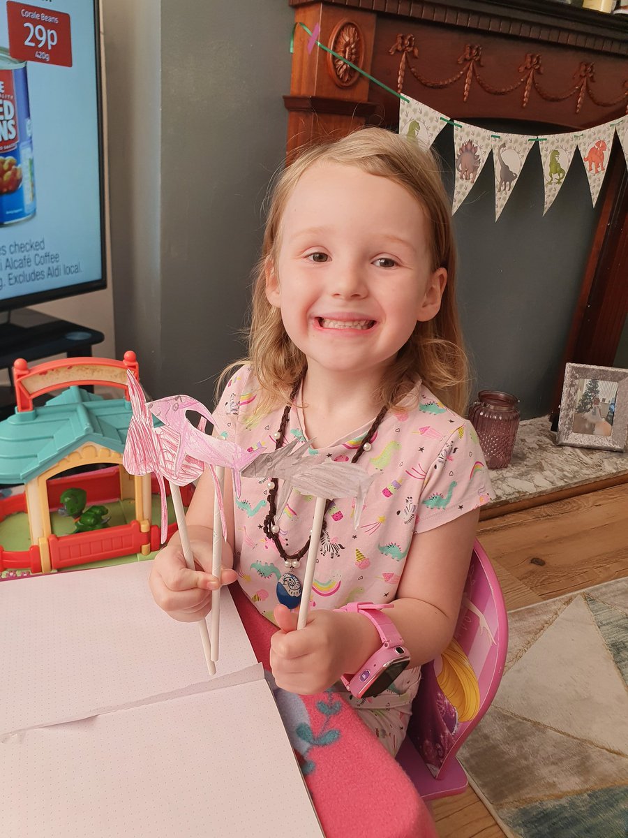 MaladyVicky's tweet photo. Mia enjoyed the 3 billy goats gruff yesterday and making her puppets 🙂 along with her sentences. @prestolee_1911 https://t.co/z8PCK4z9dU