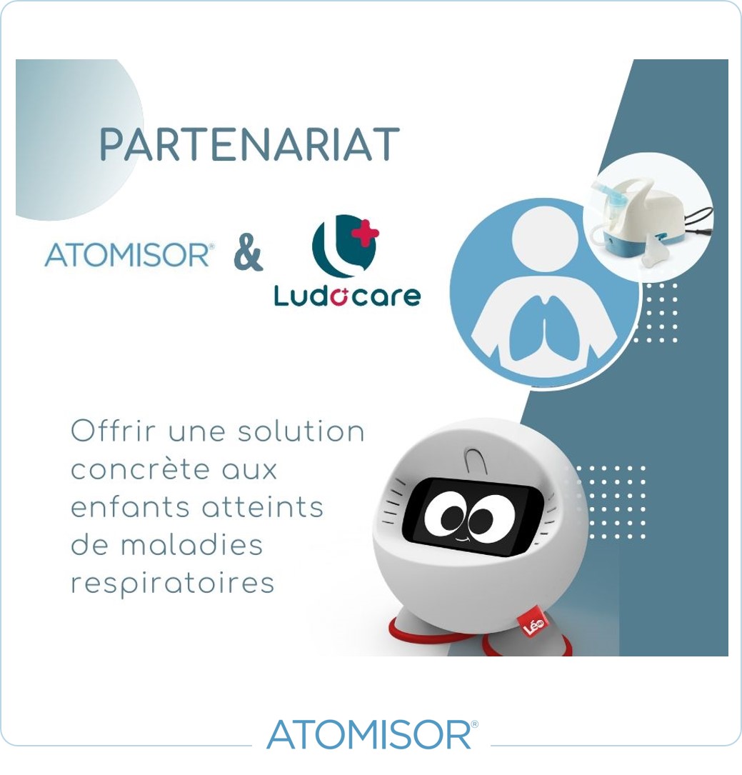 ATOMISOR_DTF's tweet photo. Pour offrir une solution concrète aux enfants atteints de maladies respiratoires, #Atomisor est désormais partenaire de la société #Ludocare, et de ses robots compagnons LEO et JOE.
#maladiesrespiratoires #enfant #aérosolthérapie #dtfmedical #madeinfrance https://t.co/4mqdxB97Fd