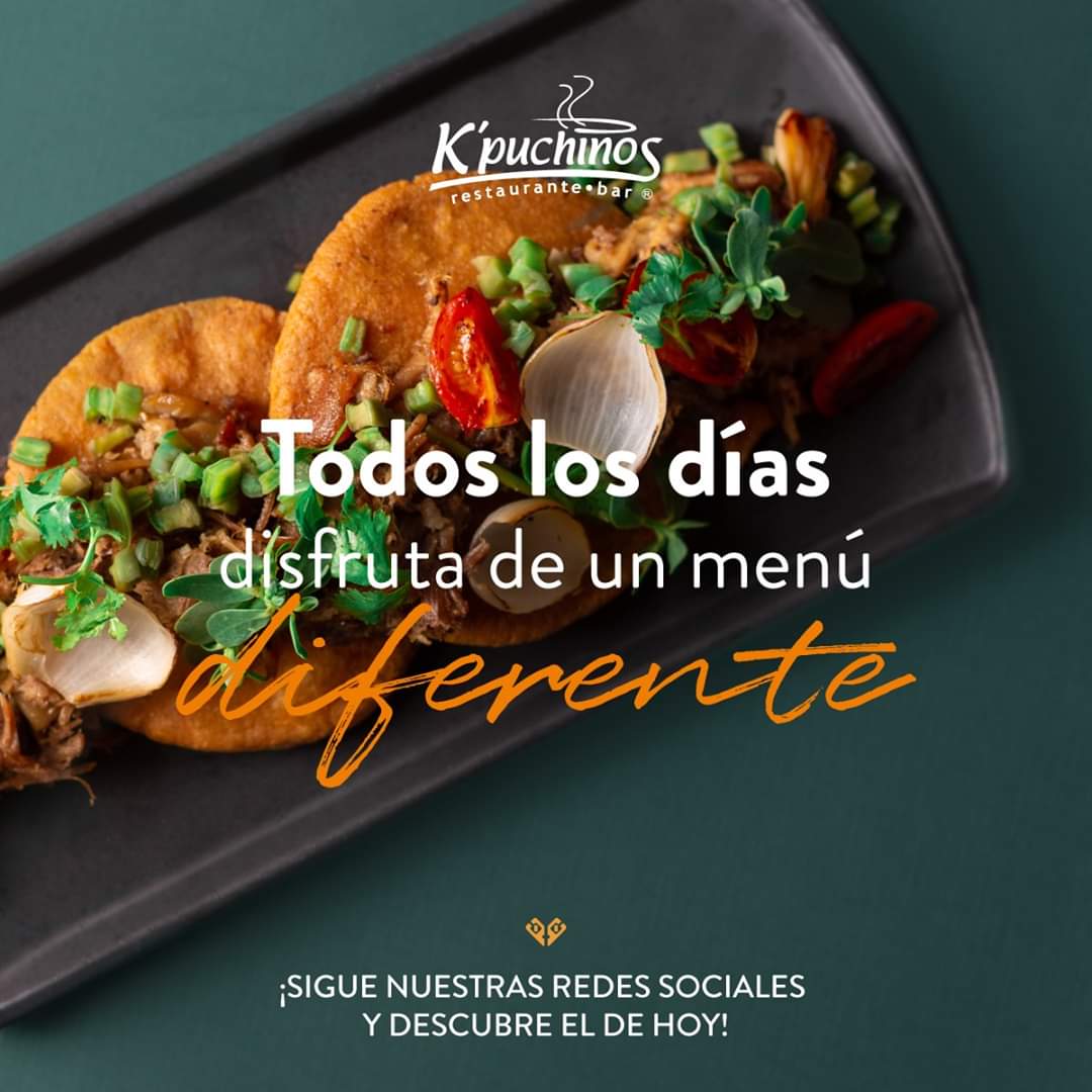 RestMex2016's tweet photo. ¡Todos los días un menú diferente con @KpuchinosRest
Sigue nuestras redes y descubre el de hoy.
#encasaconkpuchinos #Comidaadomicilio #mequedoencasa #saldremosdeesta #tequisunido #consumelocal #pideadomicilio #QuedateEnCasa https://t.co/XtcQg6AdqL