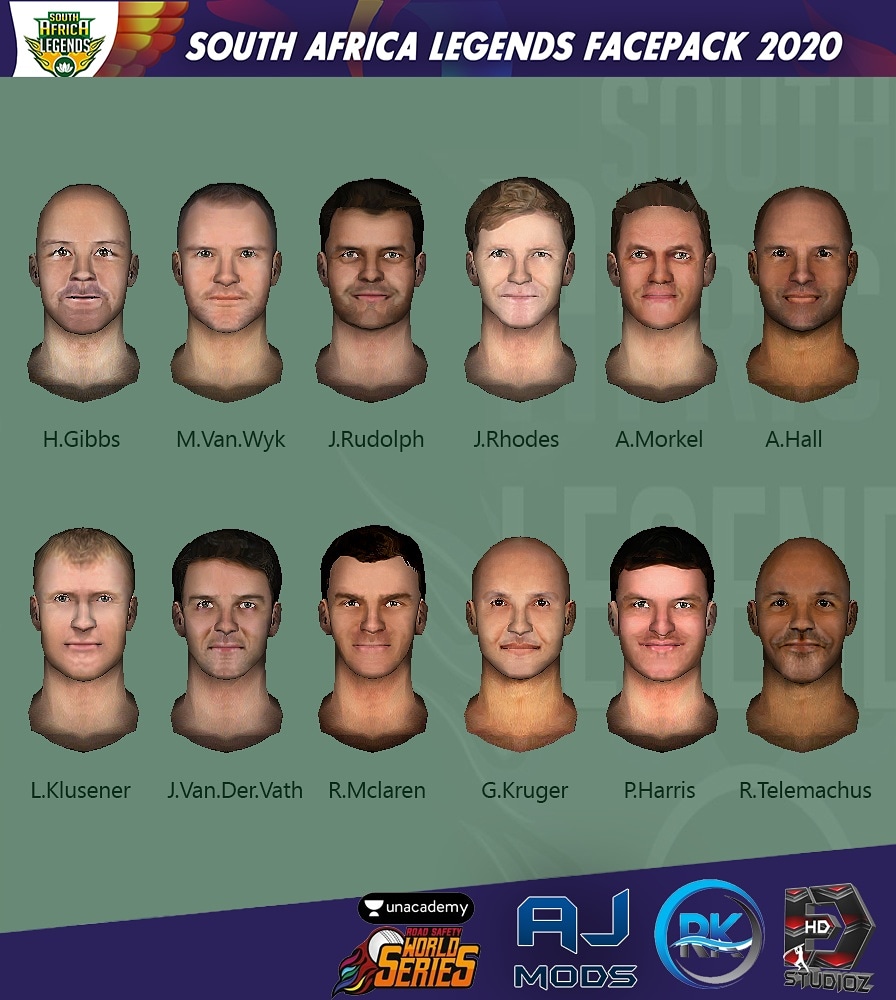 South Africa Legends Facepack For RSWS 2020 PREVIEW OUT!!!
WE WILL ONLY BE ON TWITTER,INSTA AND TELEGRAM...
HD PREVIEW :- ibb.co/mNm5jbz
#AJMODS #HDSTUDIOZ