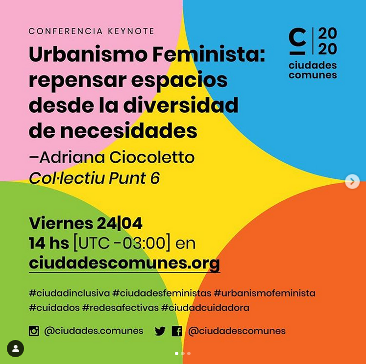 Con las ventanas abiertas, analógicas y digitales, me llega de @LearningCity_ este encuentro de este finde de <a href="/ciudadescomunes/">ciudadescomunes</a>, mención especial "Urbanismo Feminista: repensar espacios desde la diversidad de necesidades" Reflexionar con #JaneDesdeElBalcón para cuidar el barrio.