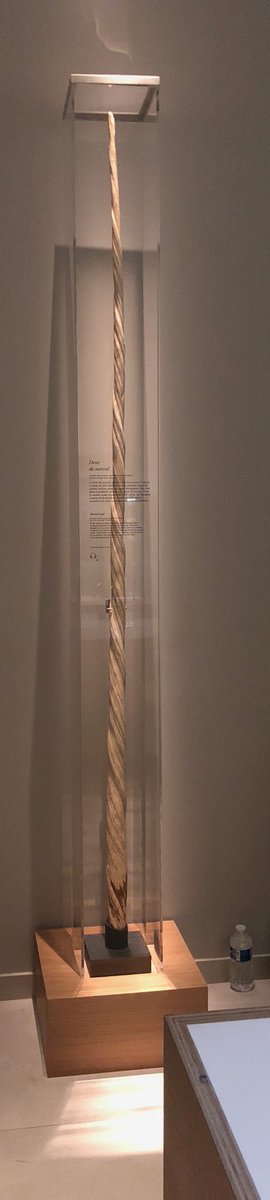 Narwhal tusk at  @museecluny. Records place it in the treasury of the abbey of of St-Denis, just outside Paris, in 1495.