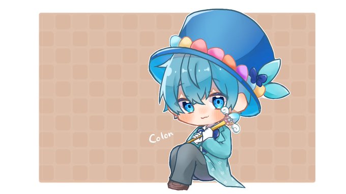 「blue hair personification」 illustration images(Popular)