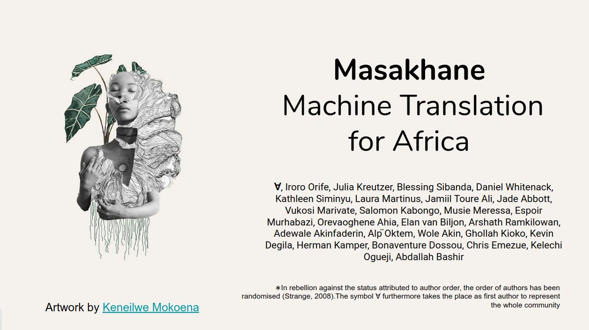 alienelf's tweet photo. I'm humbled &amp; excited to be presenting the progress of @MasakhaneMt at @iclr_conf  AfricaNLP workshop next week ♥️✨ 

🌍 Machine Translation for Africa🌍

Paper:  https://t.co/oSrqp1gdbs 
Code: https://t.co/61r6mmoG9x
Website: https://t.co/DO5M1JfZxu

Artwork by: @Ke_neil_we 😍 https://t.co/osKQFezD9D