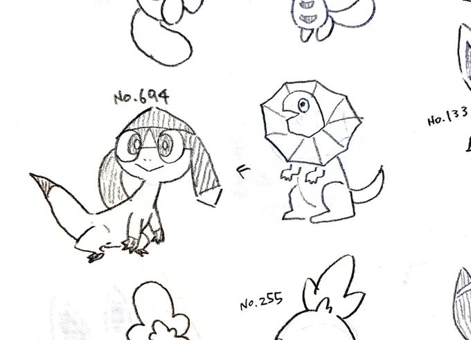 友達にポケモンの名前いってもらって見ないで描くやつインスタでやったらとんでもねーバケモン描いちまった 