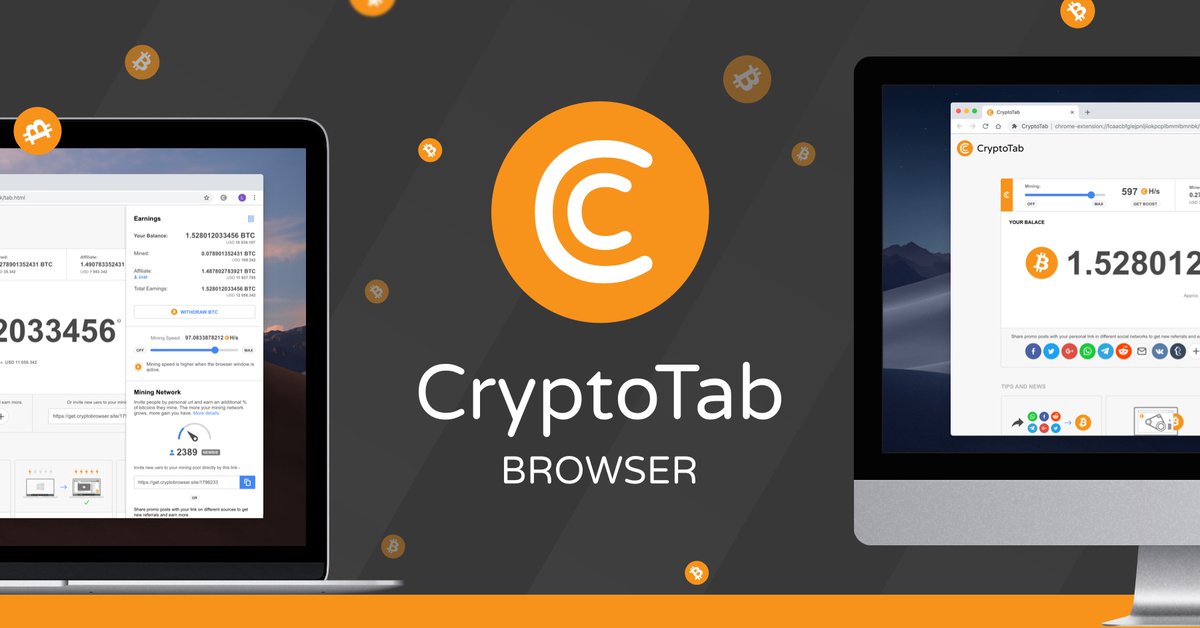 🤠Start using your computer resources more efficiently and earn money at the same time! Install the CryptoTab browser and it will mine bitcoins in the background while you're just online!

▶️Follow the link: bit.ly/2Vwq3BU