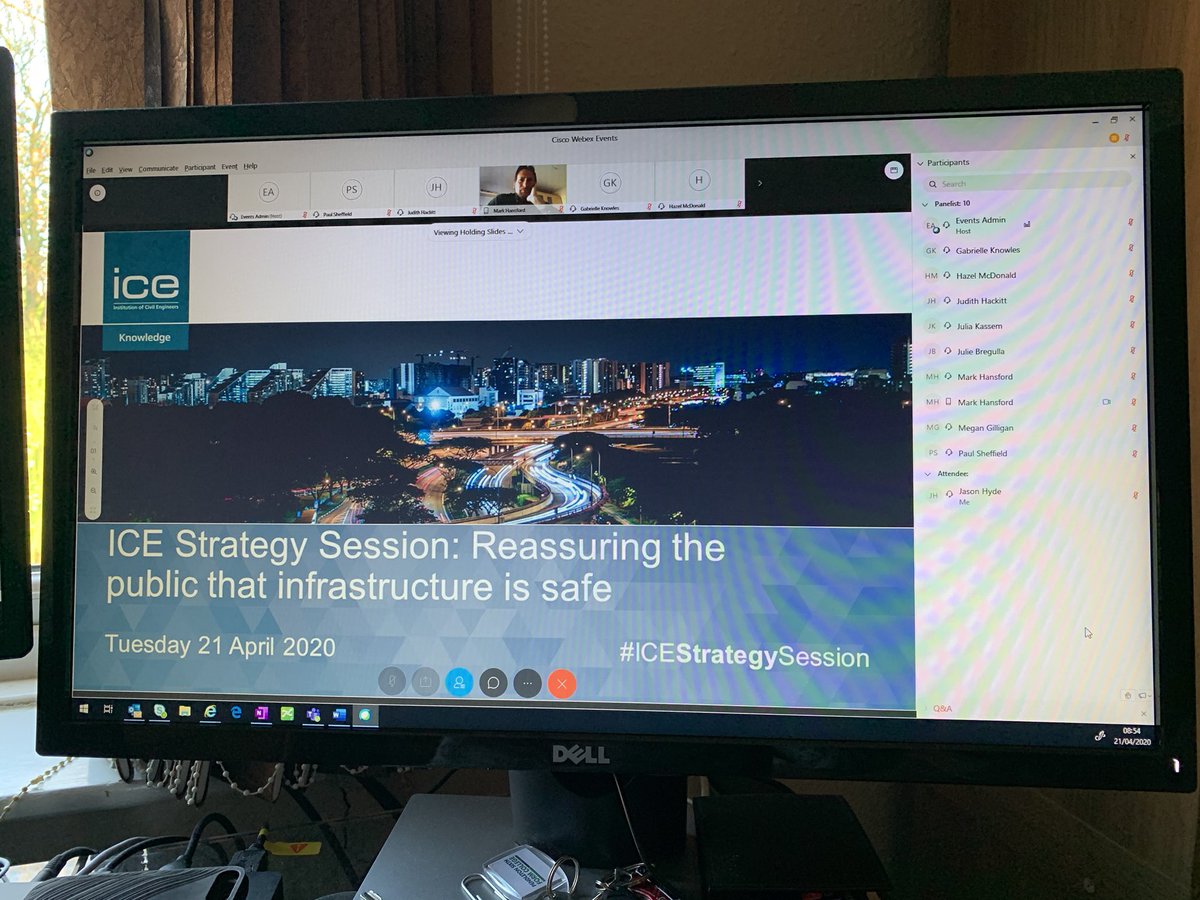 JasonHyde87's tweet photo. Listening in on todayβs @ICE_engineers #ICEStrategySession online : βReassuring the public that infrastructure is safeβ https://t.co/GHcu89VAFU