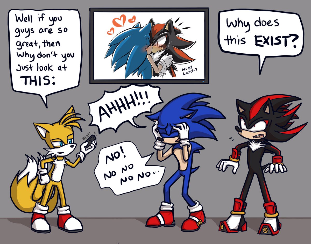maxi_fabulous's tweet photo. The sheer amount of comedic gold in this video was worth all the pain Sonic and Shadow had to endure. XD Well, they might disagree... https://t.co/P2Z9Z3GtS1 #TailsAndSonicPals @BulmaBunnyGirl @GottaGoFastYT @emerald_masters #SonicTheHedgehog #LeonS7 https://t.co/mTwrqZvlDV