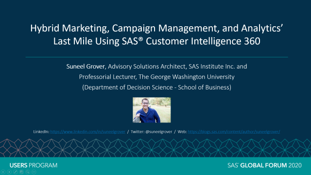 The marketing industry has never had greater access to data than it does today. #SASGF bit.ly/34Qnmz8