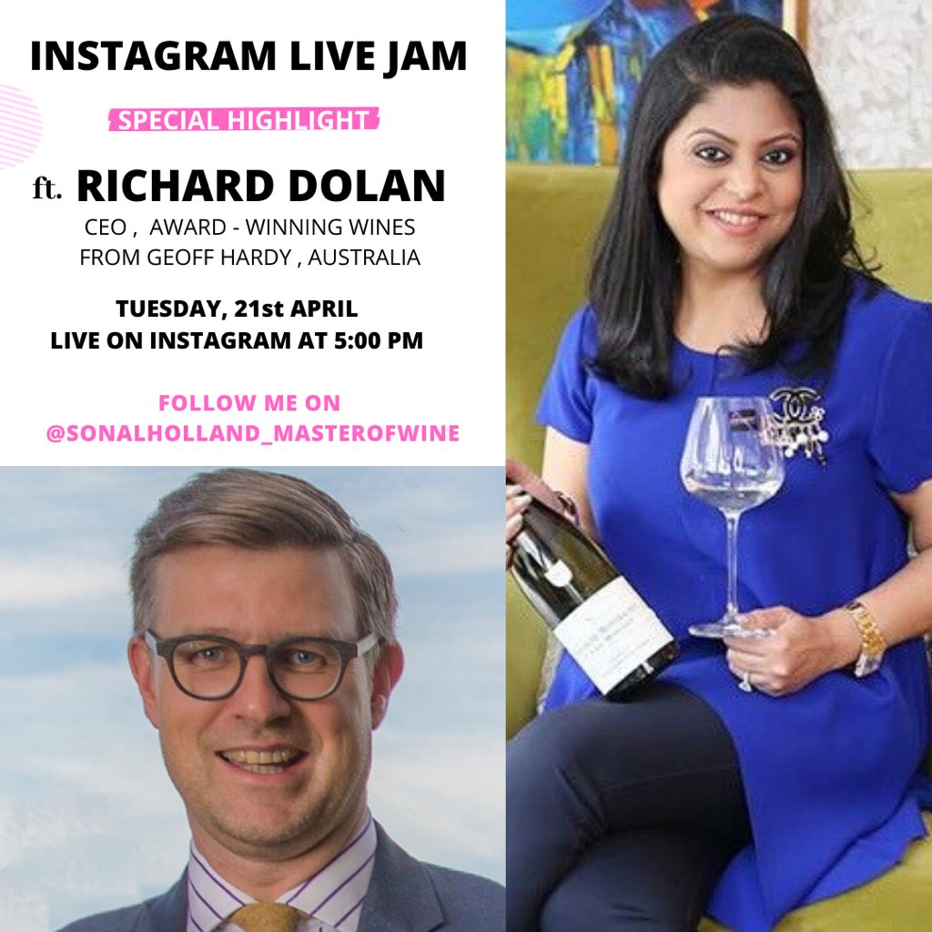 INSTAGRAM LIVE ALERT!

Excited to welcome Richard Dolan,CEO of Geoff Hardy range of award-winning wines from the beautiful Adelaide Hills in Australia, as we chat about life down under and how the online business of Wine is thriving everywhere except in India at this crucial time