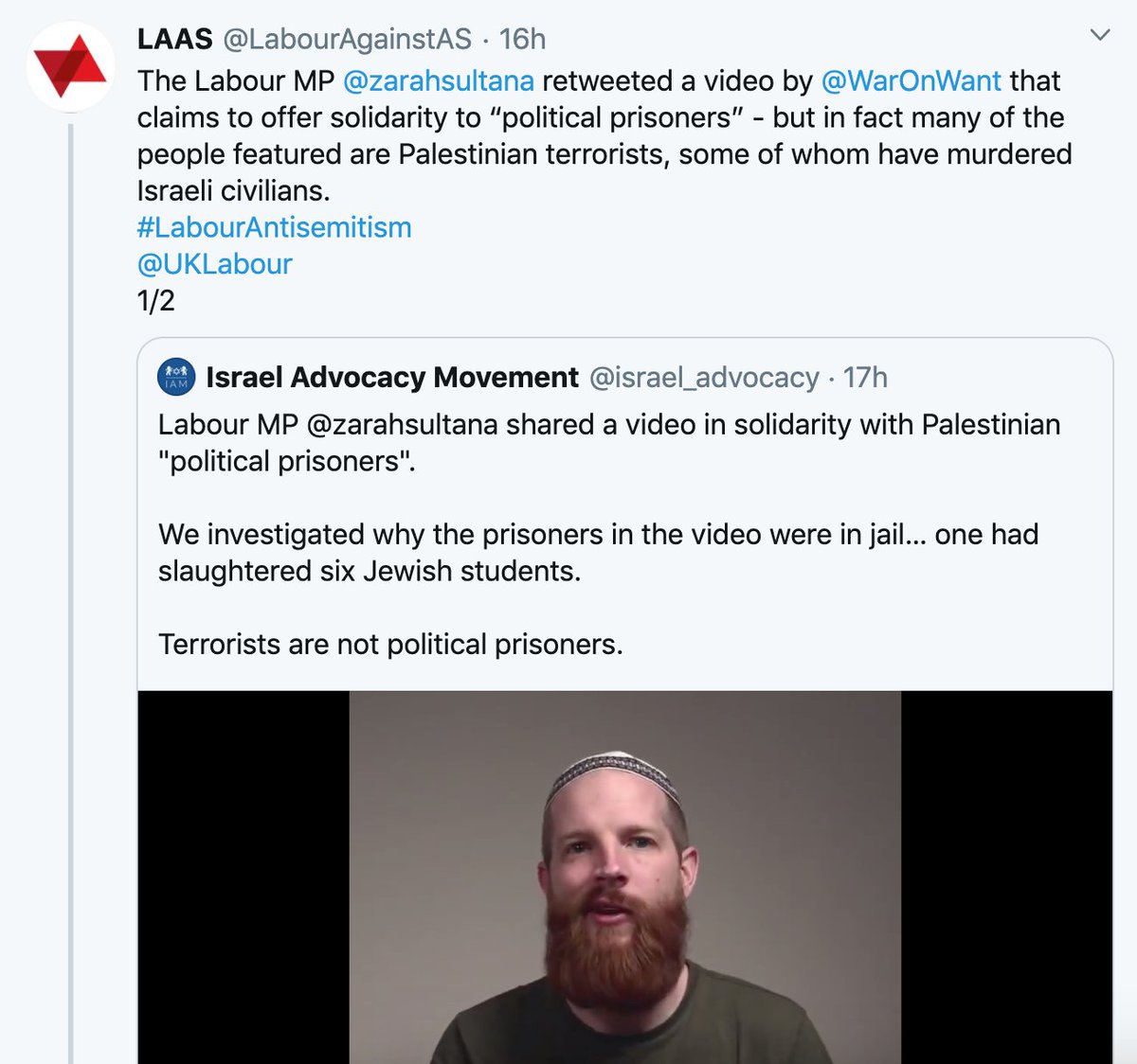 Israel Advocacy Movement. Not hiding that he is an 'Israel Firster' and it's all about Israel for him.  #IsraelLobby  #Labour  #ZahraSultan