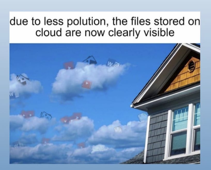 Quarantinesurv1's tweet photo. That’s what happening with the #cloud #GoogleClassroom #QuarantineLife #nature https://t.co/bbUaxCVuOW