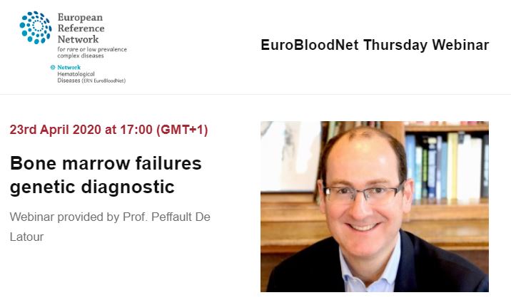 ERNEuroBloodNet's tweet photo. This Thursday #EuroBloodNet Webinar will be focussed on #BoneMarrowFailures genetic diagnostic, provided by Prof. Peffault, register now! #RareDiseases #ERNeu #Hematology #BMF https://t.co/1FLCKcnMWT https://t.co/FWgk3KP6as